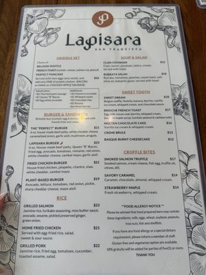 Menu photo 1 Lapisara Eatery San Francisco, CA