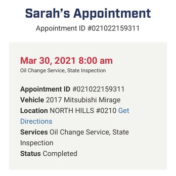 Pep Boys - Confirmation for oil change that was never completed - Auto Repair Near Me - Pittsburgh, Pennsylvania Pep Boys - Confirmation for oil change that was never completed - Auto Repair Near Me - Pittsburgh, Pennsylvania