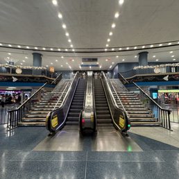 "Original" (late '60s) Penn Station escalator that descends from the closed to the public drive-thru under MSG