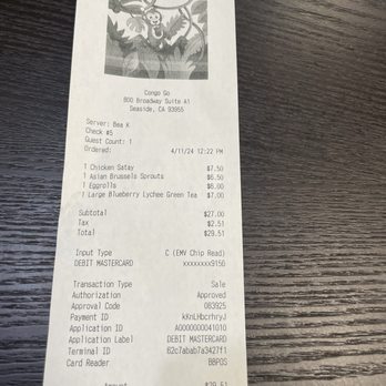 Cong N Go - Asian Fusion Near Me - Seaside, California