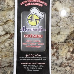 A Luncheon Time - Menu front.