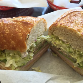 Grubbin' - Juicin' sandwich with turkey, bacon, avocado, sprouts and tons of yummy!! - Sandwiches Near Me - San Francisco, California