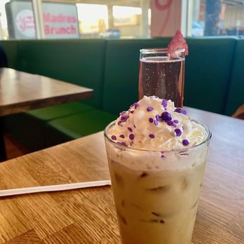 Madres Brunch - Lavender Latte and Cranberry mimosa. - Breakfast & Brunch Near Me - Placentia, California