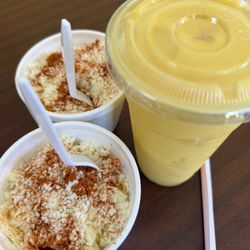 JB Ice Cream - Elote in a cup and mango agua fresca