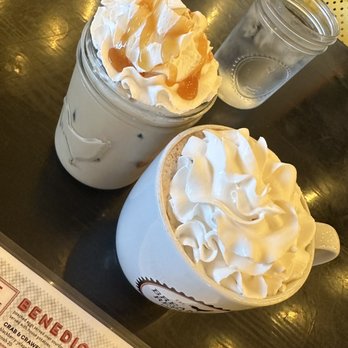 Breakfast Republic - Breakfast Republic specialty latte on the right - Breakfast & Brunch Near Me - Irvine, California Breakfast Republic - Breakfast Republic specialty latte on the right - Breakfast & Brunch Near Me - Irvine, California