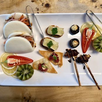 Flavor Chef Catering - Appetizers: pork belly bao buns, steak & brie crostini, stuffed mushroom, bacon-wrapped dates, poke crisp - Caterers Near Me - Vista, California