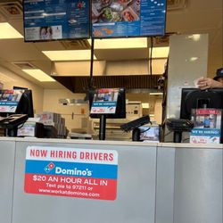 Domino's Pizza - Menu board and front counter