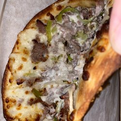 Inside my Parmesan Crusted Philly Cheesesteak Papadia