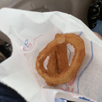 Sonic Drive-In - 3 onion rings. Also the rest of the bag to show there were none in there - Burgers Near Me - Vacaville, California