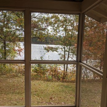 Heartwood Resort - From inside cabin screen porch - Venues & Event Spaces Near Me - Trego, Wisconsin