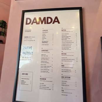 Damda - Menu - Coffee & Tea Near Me - Los Angeles, California