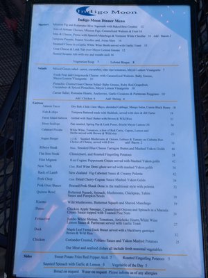 Menu photo 2 Indigo Moon Cambria, CA Menu photo 2 Indigo Moon Cambria, CA