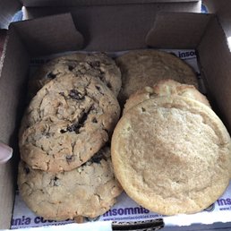 Oatmeal raisin, snicker doodle, white chocolate macadamia nut