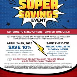 ProSource of North Orange County - It's one of two sale events!