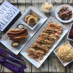 Wheelie Good Pierogi - From Buffalo Chicken Pierogi to Kielbasa Sandwiches w/ delicious traditional cold side salads!