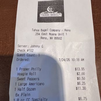 Tahoe Bagel - 7/24/26 FYI. - Bagels Near Me - Reno, Nevada