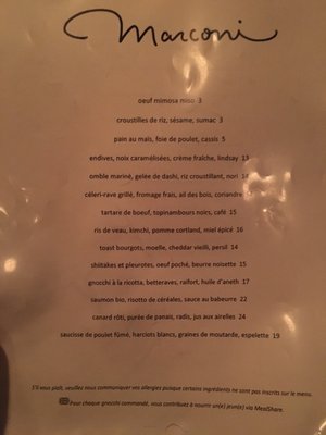 Menu photo 4 Marconi Montreal, QC