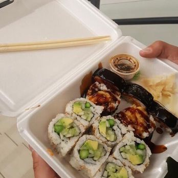 Sushi GoGo - AAC roll, fried sweet potato roll while walking (don't try this at home). Not bad at all, especially for mall sushi. - Sushi Bars Near Me - Grandville, Michigan