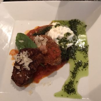 Chesca's Restaurant - Crispy eggplant with burrata and sauce - New American Near Me - Edgartown, Massachusetts
