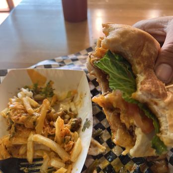 LA Burger - Delicious meal almost completely devoured.. almost ate the paper - Burgers Near Me - Carrollton, Texas