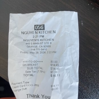 Nguyen's Kitchen - Vietnamese Near Me - Orange, California