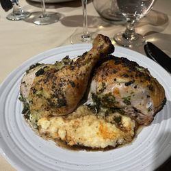 T-Prime Steak And Seafood - Roast Chicken and grit's