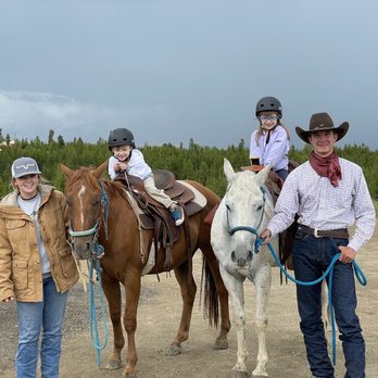 Rocky Mountain Stables - 3 and 5 yrs old guided ride around the grounds. - Horseback Riding Near Me - Granby, Colorado