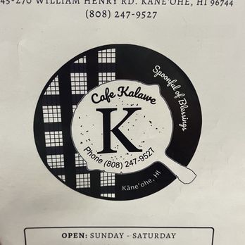 Café Kalawe - Menu - Breakfast & Brunch Near Me - Kaneohe, Hawaii