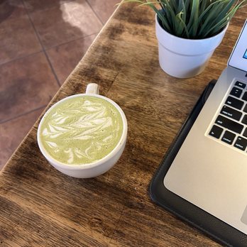 Stomping Grounds Coffee House - Matcha latte - Coffee & Tea Near Me - Fairview, Oregon Stomping Grounds Coffee House - Matcha latte - Coffee & Tea Near Me - Fairview, Oregon