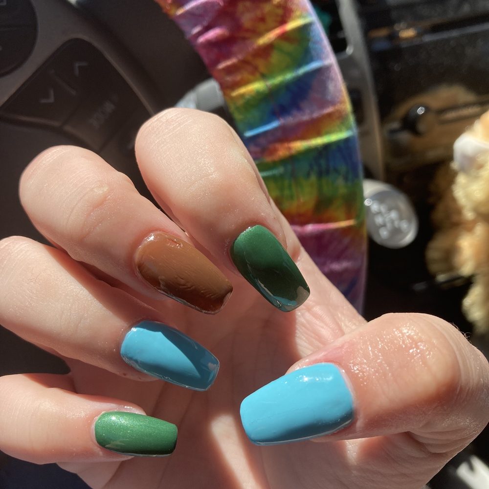 Tami's - my nails (the middle finger is messed up but i had already messed them up twice and felt bad asking her to fix them again) - Nail Salons Near Me - Long Beach, California Tami's - my nails (the middle finger is messed up but i had already messed them up twice and felt bad asking her to fix them again) - Nail Salons Near Me - Long Beach, California