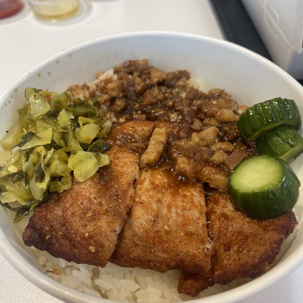 Bafang Dumpling - pork chop with pork belly rice - Taiwanese Near Me - Van Nuys, California