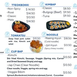 Menu board Menu board