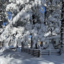 Hon-Dah RV Park - 2022 snow at HonDah