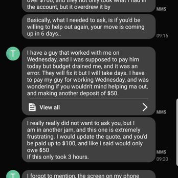 Tried N True Moving & Labor Services - 2nd time asking for an advance via a different number - Movers Near Me Tried N True Moving & Labor Services - 2nd time asking for an advance via a different number - Movers Near Me