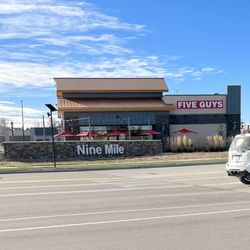Nine Mile Corner - Shopping center sign at southeast corner of US 287 and Arapahoe Road.