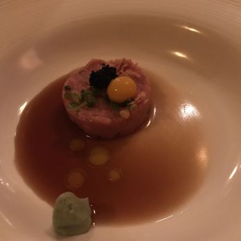 Sushi Aka - Toro tartare topped with tobiko and a quail egg - Sushi Bars Near Me - Suffolk, Virginia