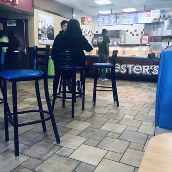 Chester's Chicken - There are a few tables with high chairs - great for if you ain't tryna sit at a booth. - Chicken Shop Near Me - Salisbury, North Carolina