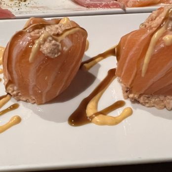 Sushi One Spot - Jen Jen Roll - no rice roll wrapped with salmon - Sushi Bars Near Me - Montclair, California Sushi One Spot - Jen Jen Roll - no rice roll wrapped with salmon - Sushi Bars Near Me - Montclair, California