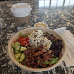 Twisted Sprocket Salad and a latte