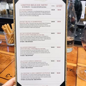 Dry Creek Vineyard - Menu - Wineries Near Me - Healdsburg, California Dry Creek Vineyard - Menu - Wineries Near Me - Healdsburg, California