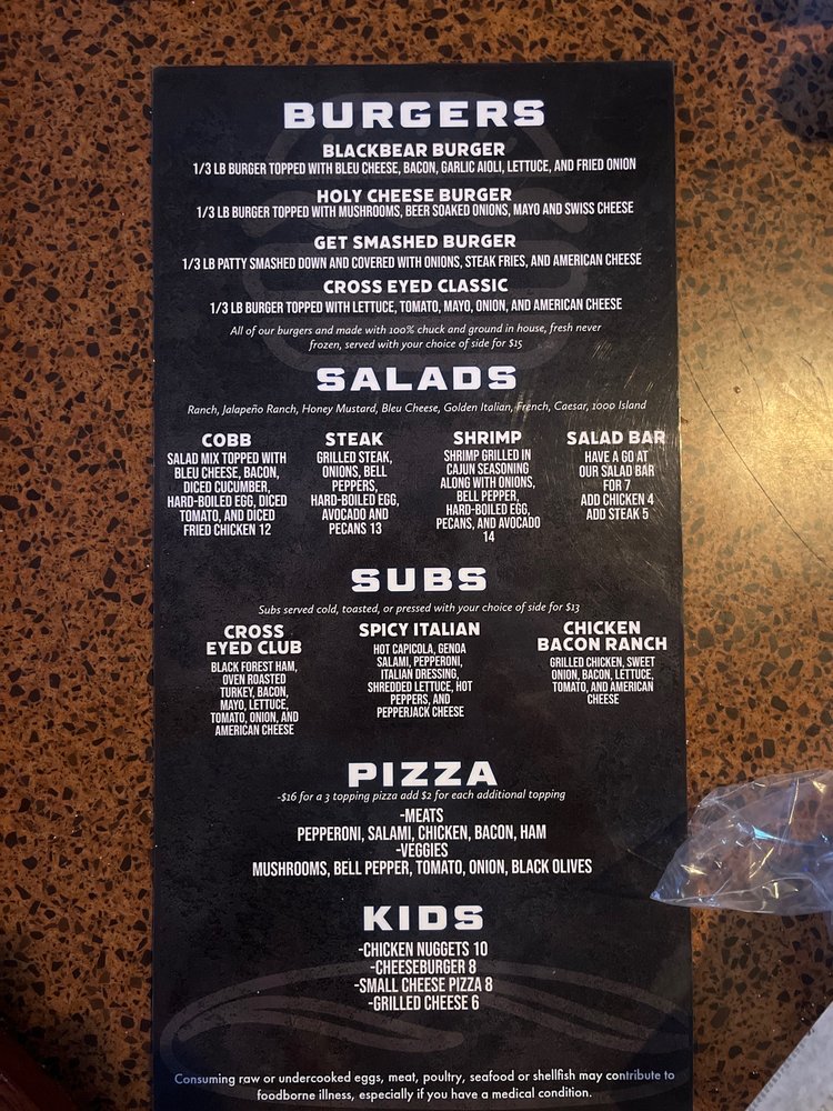 the cross eyed Bear, Marion Roadtrippers