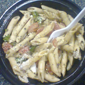 Saggios - Tuscan pasta salad- penne, tomatoes, feta, broccoli, pesto :) - Italian Near Me - Albuquerque, New Mexico