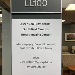 Ascension Providence - Southfield Campus Breast Imaging Center - Suite in lower level of professional medical building behind the main hospital