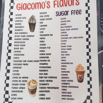 Giacomo's Espresso - Syrup Flavor Options - Coffee & Tea Near Me - Modesto, California Giacomo's Espresso - Syrup Flavor Options - Coffee & Tea Near Me - Modesto, California