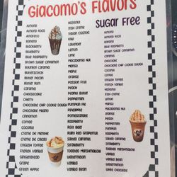 Giacomo's Espresso - Syrup Flavor Options