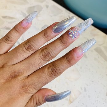 Sugar Nail Lounge - Beautiful fancy coffin nails with chrome and glitter - Nail Salons Near Me - Huntington Beach, California Sugar Nail Lounge - Beautiful fancy coffin nails with chrome and glitter - Nail Salons Near Me - Huntington Beach, California
