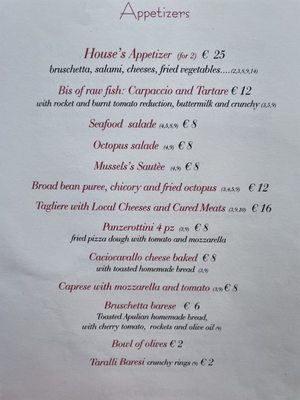 Menu photo 1 Osteria Sopravento Bari, BA Menu photo 1 Osteria Sopravento Bari, BA