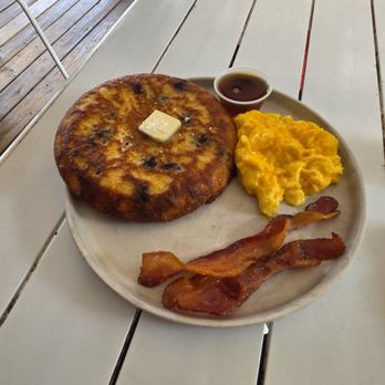 Sunny Point Café - Blueberry pancake, cheese eggs, bacon - Southern Near Me - Asheville, North Carolina Sunny Point Café - Blueberry pancake, cheese eggs, bacon - Southern Near Me - Asheville, North Carolina