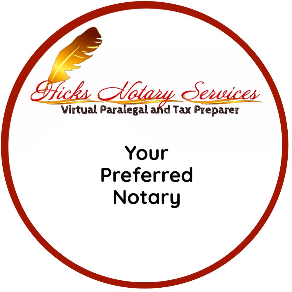 HICKS NOTARY & VIRTUAL PARALEGAL SERVICES Updated September 2024 11