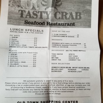 Tasty Crab - Menu 1 - Seafood Near Me - Richmond, Virginia